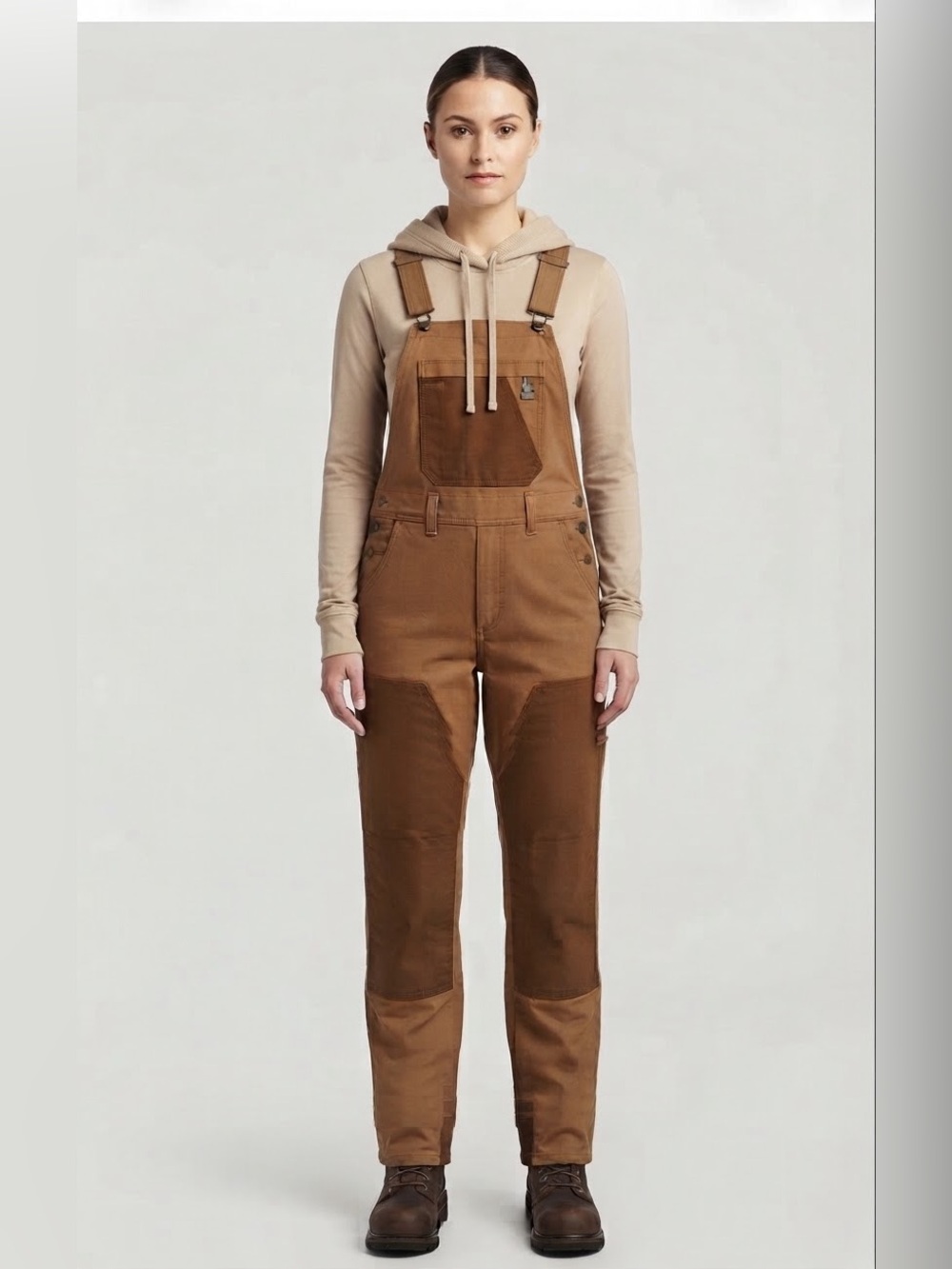 Dickies Women's Relaxed Fit Waxed Canvas Bib Overalls